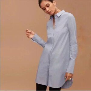 Aritzia Babaton Carleton Chambray Oversized Blue Long Sleeve Shirt Dress XXS